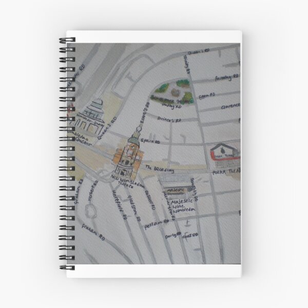 Item preview, Mapa de la ciudad de Wimbledon designed and sold by redhoodgirl.