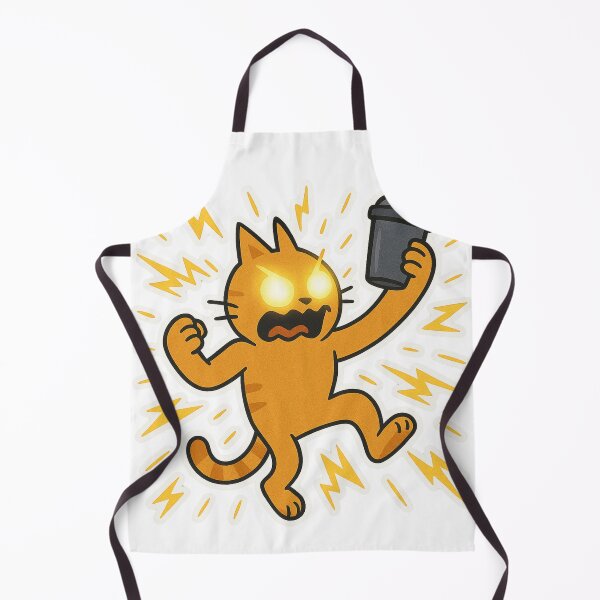 Item preview, Bouncing Orange Cat Energy Burst Sticker & Tee designed and sold by MeowLaugh.