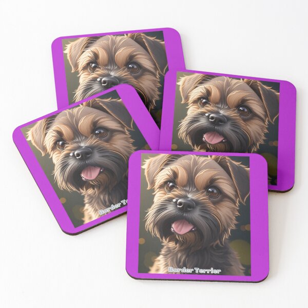 Item preview, Adorable Border Terrier in a Close-Up, Showing Detailed Fur and Bright Eyes designed and sold by KJ-Books.