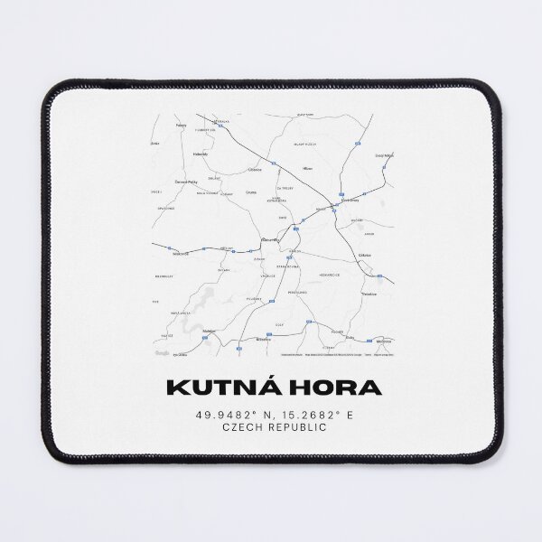 Item preview, Kutná Hora Minimalist Map – Black and White Czech Republic City Art designed and sold by RM-Journey.