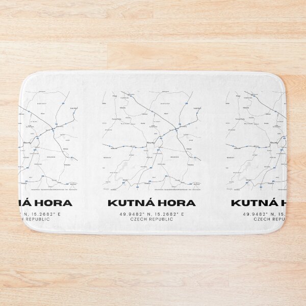 Item preview, Kutná Hora Minimalist Map – Black and White Czech Republic City Art designed and sold by RM-Journey.