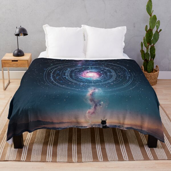 Item preview, Cat Gazing at Cosmic Spiral Over Horizon designed and sold by SassyArtistry.