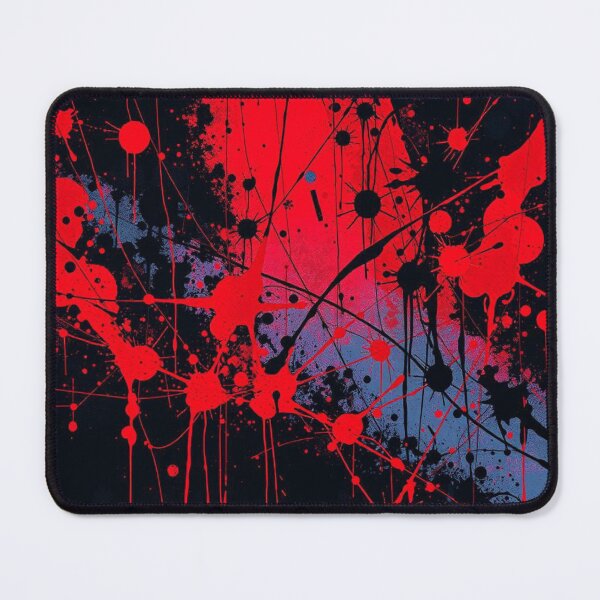 Item preview, Abstract Red Blue and Black Splatter Art designed and sold by UNK-Fatigues.