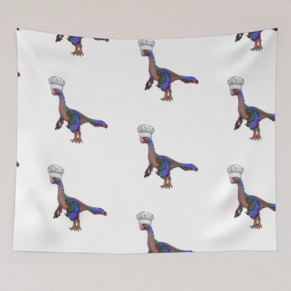 Item preview, Jim the Gigantoraptor Dinosaur Wearing a Chef Hat – animalzinhats designed and sold by Ashley’sAnimalz.