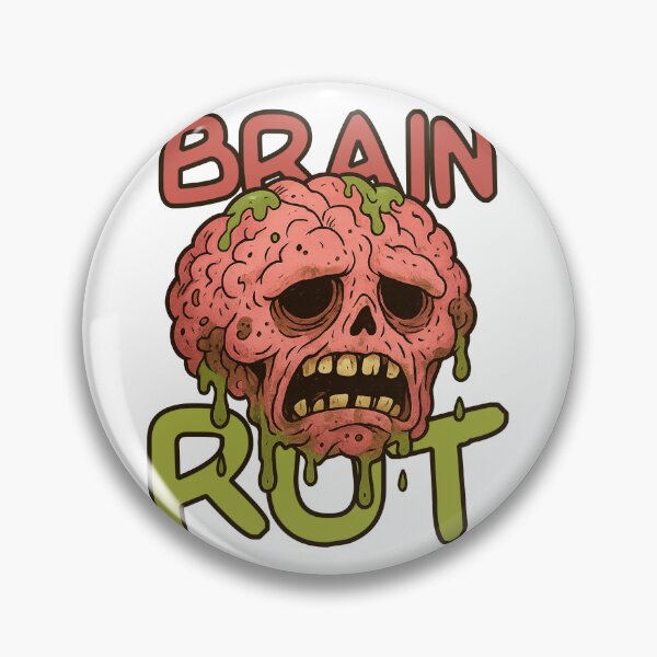 Item preview, Brain Rot Meme Cartoon – Internet Decay Aesthetic Design designed and sold by JMKPrintPress.