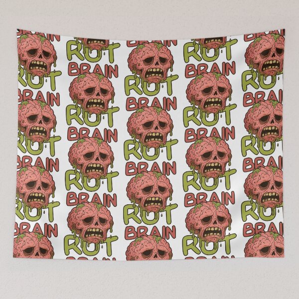 Item preview, Brain Rot Meme Cartoon – Internet Decay Aesthetic Design designed and sold by JMKPrintPress.