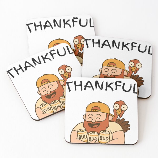 Item preview, Funny Thanksgiving Art - Thankful for BUD, Not Just the Bird designed and sold by LavIsInTheAir.