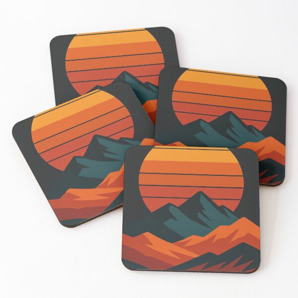 Item preview, Abstract Autumn Sunset Collection - Mountains in Vibrant Colors - Natural Art Accessories designed and sold by XNewStore.
