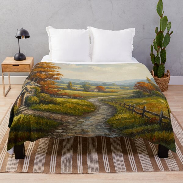 Item preview, Beautiful English Countryside Autumn Country Village designed and sold by scicilysimonee.