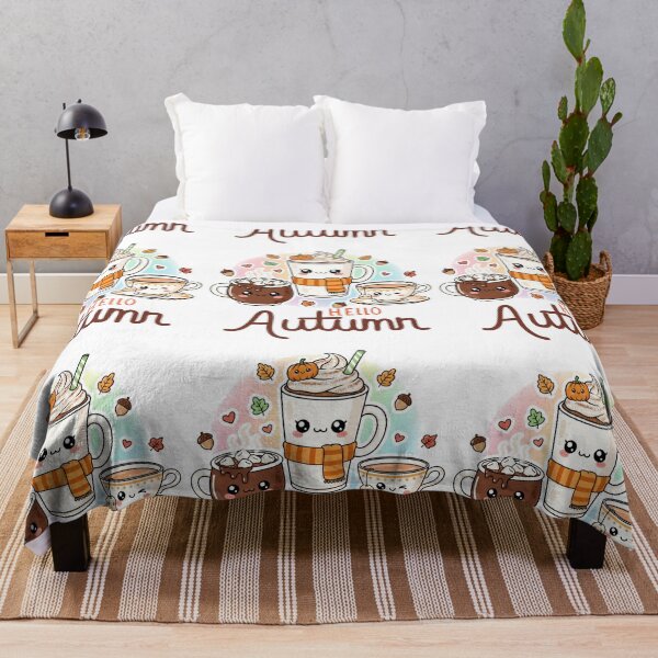 Item preview, Hello Autumn Kawaii Coffee and Tea Design | Cozy Fall Drinks Art designed and sold by VibranPalette.