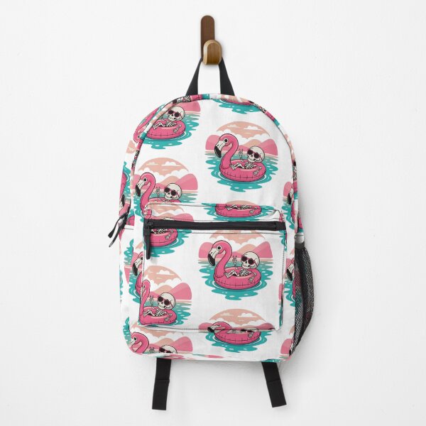Item preview, Crazy Summer Holiday 80s/90s Style - Skeleton on a Flamingo designed and sold by xKaPie.