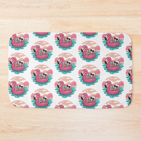 Item preview, Crazy Summer Holiday 80s/90s Style - Skeleton on a Flamingo designed and sold by xKaPie.