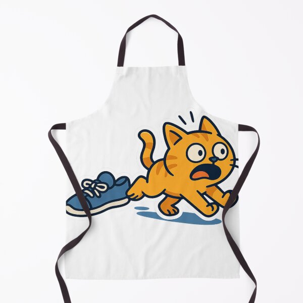 Item preview, Jogging Avoidance Expert – Funny Orange Cat Running from Sneakers | Lazy Fitness Humor designed and sold by MeowLaugh.