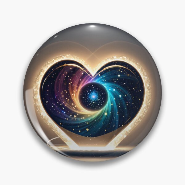 Item preview, Glowing Heart Shaped Galaxy Portal designed and sold by SassyArtistry.