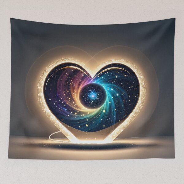 Item preview, Glowing Heart Shaped Galaxy Portal designed and sold by SassyArtistry.
