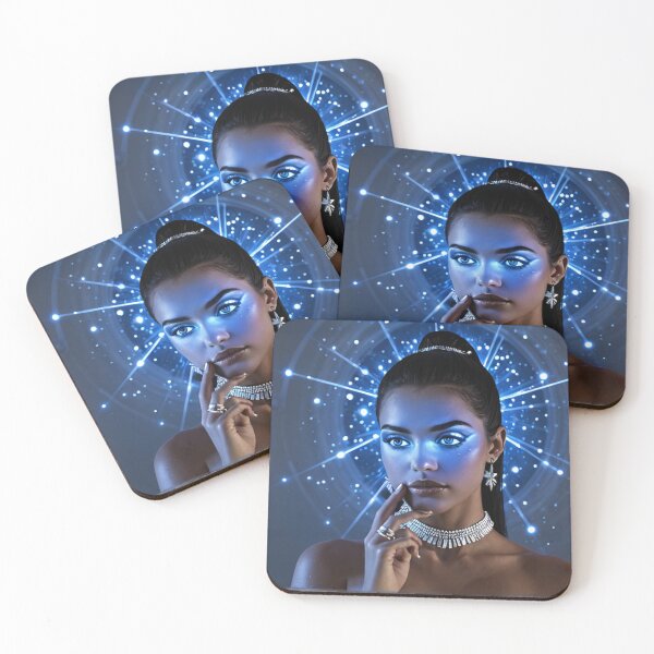 Item preview, Futuristic Woman with Digital Halo designed and sold by SassyArtistry.