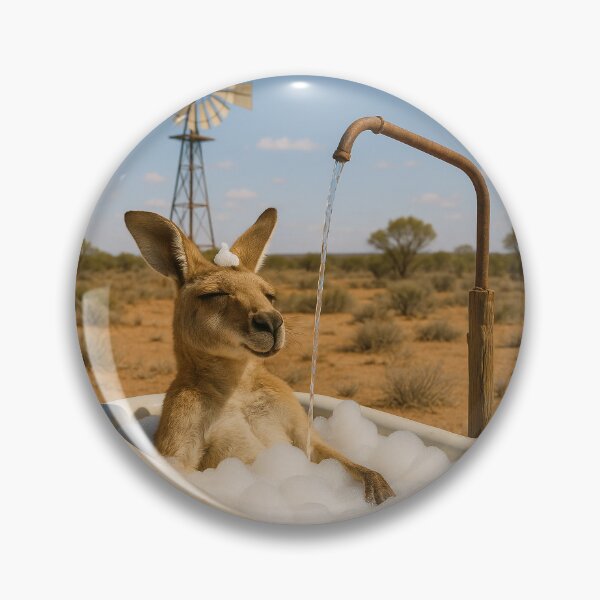 Item preview, Kangaroo Has a Bubble Bath in the Hot Sun designed and sold by Tridentulus.