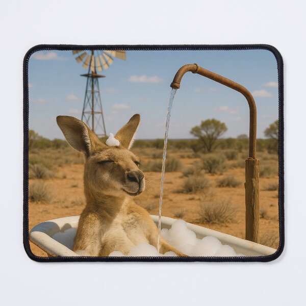 Item preview, Kangaroo Has a Bubble Bath in the Hot Sun designed and sold by Tridentulus.
