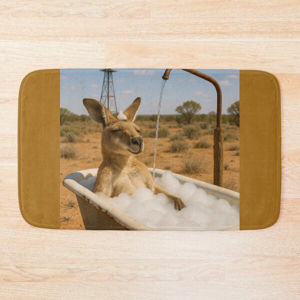 Item preview, Kangaroo Has a Bubble Bath in the Hot Sun designed and sold by Tridentulus.