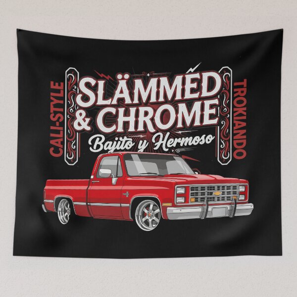 Item preview, Slammed Squarebody – Custom Chevrolet C10 Truck Art designed and sold by BronArtworks.