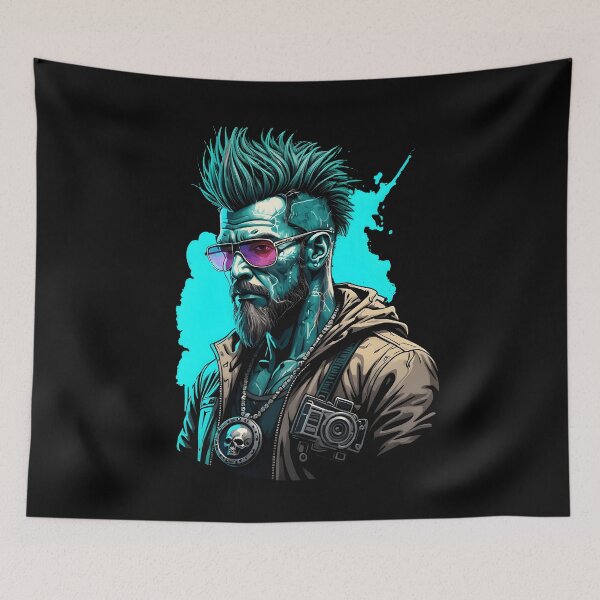 Item preview, cyberpunk graphic man design designed and sold by TheStylist1.