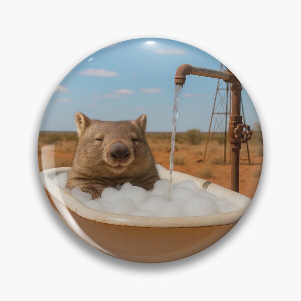 Item preview, Wombat Enjoys a Bubble Bath designed and sold by Tridentulus.