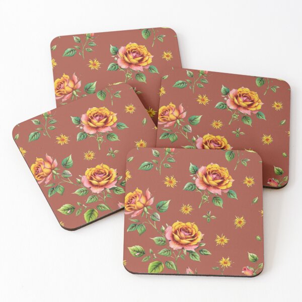 Item preview,  Vintage multicolored roses. designed and sold by Nice-patterns.