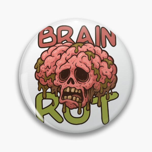 Item preview, Brain Rot Meme Cartoon – Internet Decay Aesthetic Design designed and sold by JMKPrintPress.