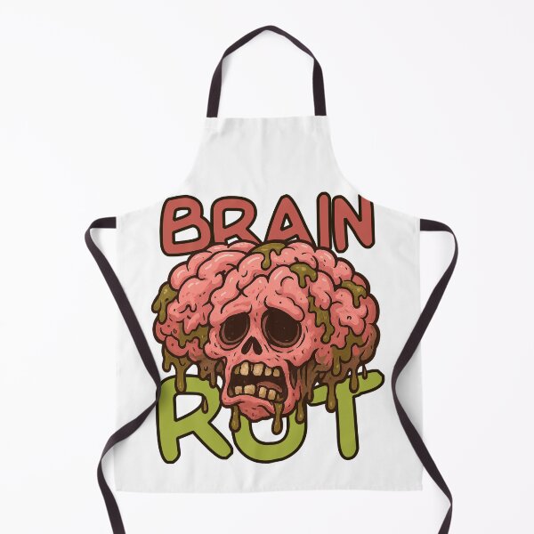 Item preview, Brain Rot Meme Cartoon – Internet Decay Aesthetic Design designed and sold by JMKPrintPress.
