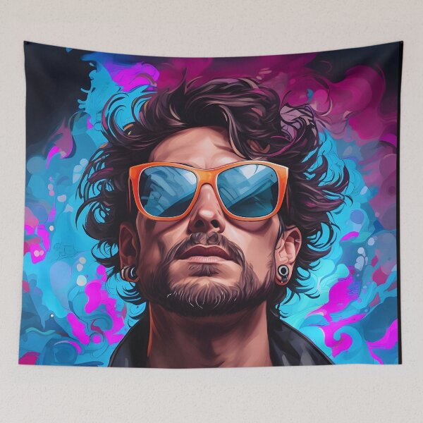 Item preview, Colorful man Portrait  designed and sold by TheStylist1.
