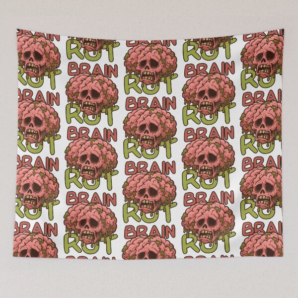 Item preview, Brain Rot Meme Cartoon – Internet Decay Aesthetic Design designed and sold by JMKPrintPress.