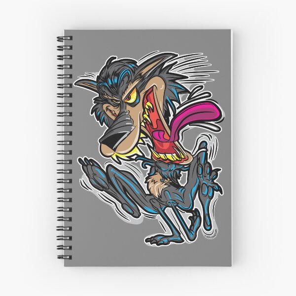 Item preview, Crazy Lunatic Cartoon Wolf on the run designed and sold by eShirtLabs.