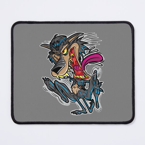 Item preview, Crazy Lunatic Cartoon Wolf on the run designed and sold by eShirtLabs.