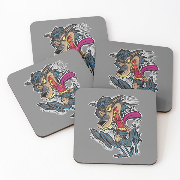 Item preview, Crazy Lunatic Cartoon Wolf on the run designed and sold by eShirtLabs.