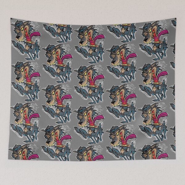 Item preview, Crazy Lunatic Cartoon Wolf on the run designed and sold by eShirtLabs.