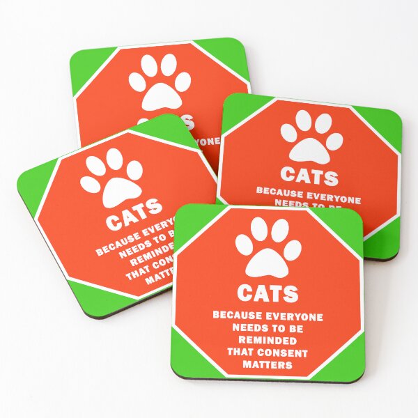 Item preview, Cats: because consent matters designed and sold by YouAreHereArt.