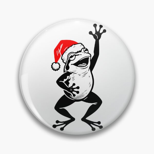Item preview, Festive Frog with Santa Hat Silhouette | Christmas Cheer Minimalist Art designed and sold by JollyCritters.