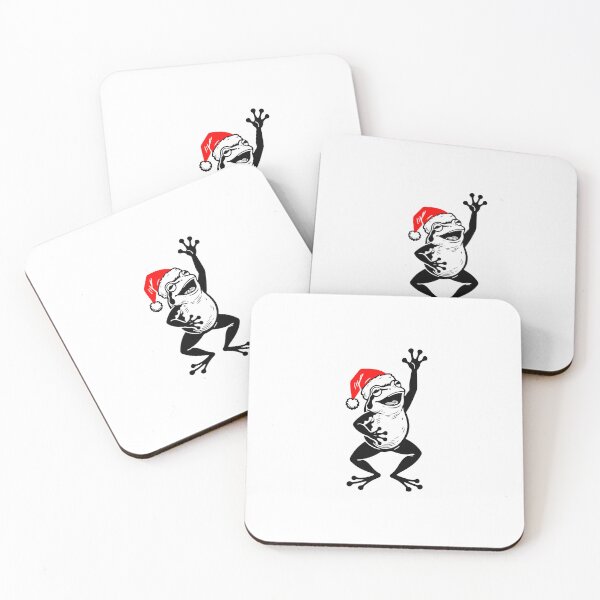 Item preview, Festive Frog with Santa Hat Silhouette | Christmas Cheer Minimalist Art designed and sold by JollyCritters.