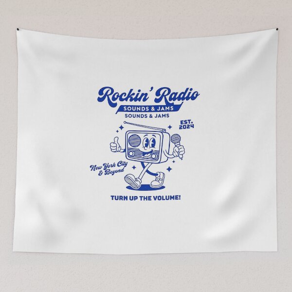 Item preview, Rockin' Radio Retro Cartoon Mascot Music Jams designed and sold by HoopeStylee.