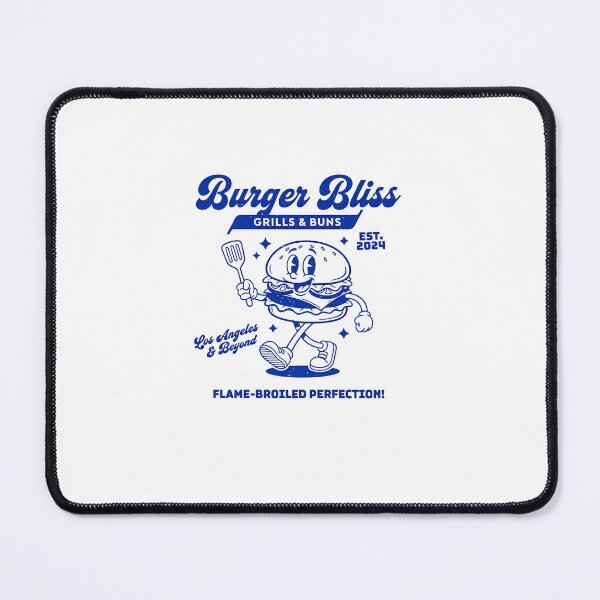 Item preview, Burger Bliss Retro Cartoon Mascot Grills Buns designed and sold by HoopeStylee.
