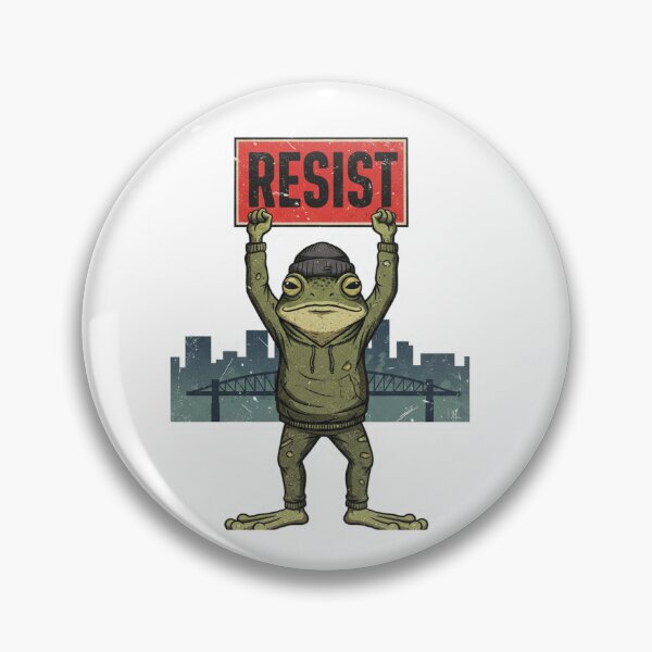 Item preview, Protest Frog Sticker | Resist Sign | Urban Street Art Style designed and sold by Creative Spark.