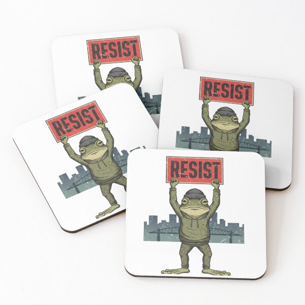 Item preview, Protest Frog Sticker | Resist Sign | Urban Street Art Style  designed and sold by Creative Spark.