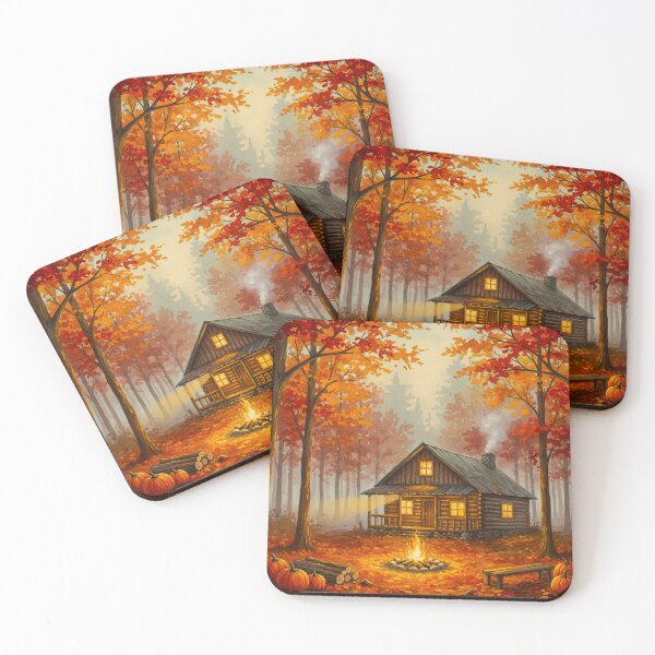 Item preview, Cabin In Cozy Autumn Woods designed and sold by scicilysimonee.