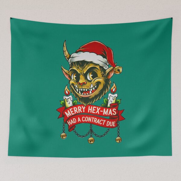 Item preview, Merry Hex-Mas Funny Krampus Horror Christmas designed and sold by CoffinsArt.