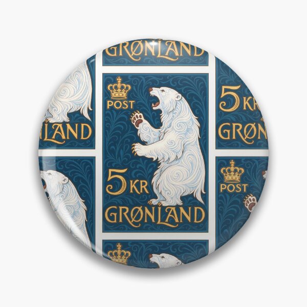 Item preview, Greenland Polar Bear Postage Stamp Art designed and sold by retrographics.