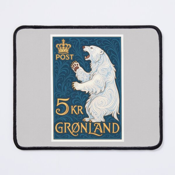 Item preview, Greenland Polar Bear Postage Stamp Art designed and sold by retrographics.