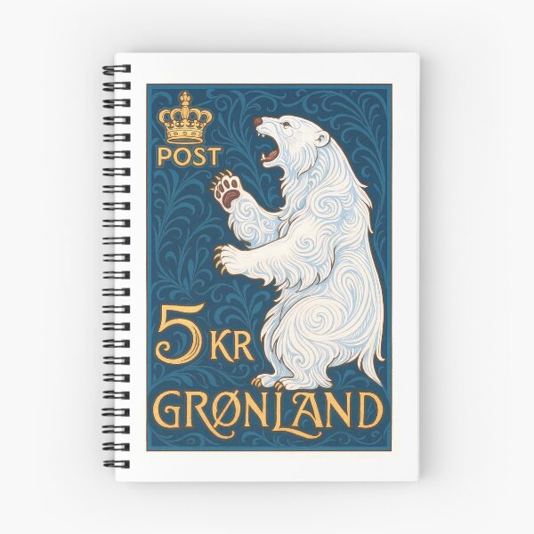 Item preview, Greenland Polar Bear Postage Stamp Art designed and sold by retrographics.