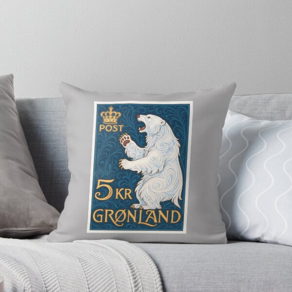 Item preview, Greenland Polar Bear Postage Stamp Art designed and sold by retrographics.