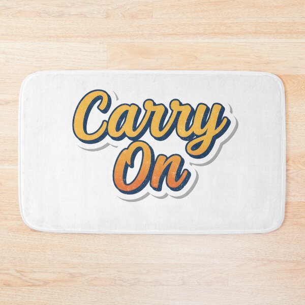 Item preview, Carry On | Retro Script Sticker | Positive Motivational Typograph designed and sold by Creative Spark.