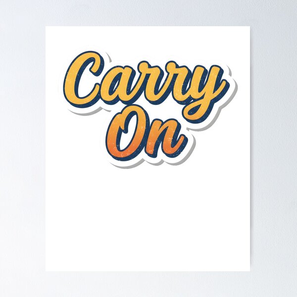 Item preview, Carry On | Retro Script Sticker | Positive Motivational Typograph designed and sold by Creative Spark.